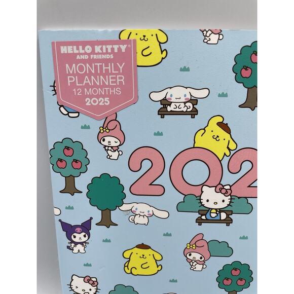 New Sanrio Hello Kitty & Friends 2025 12 Month Planner With Elastic Band - Picture 2 of 8
